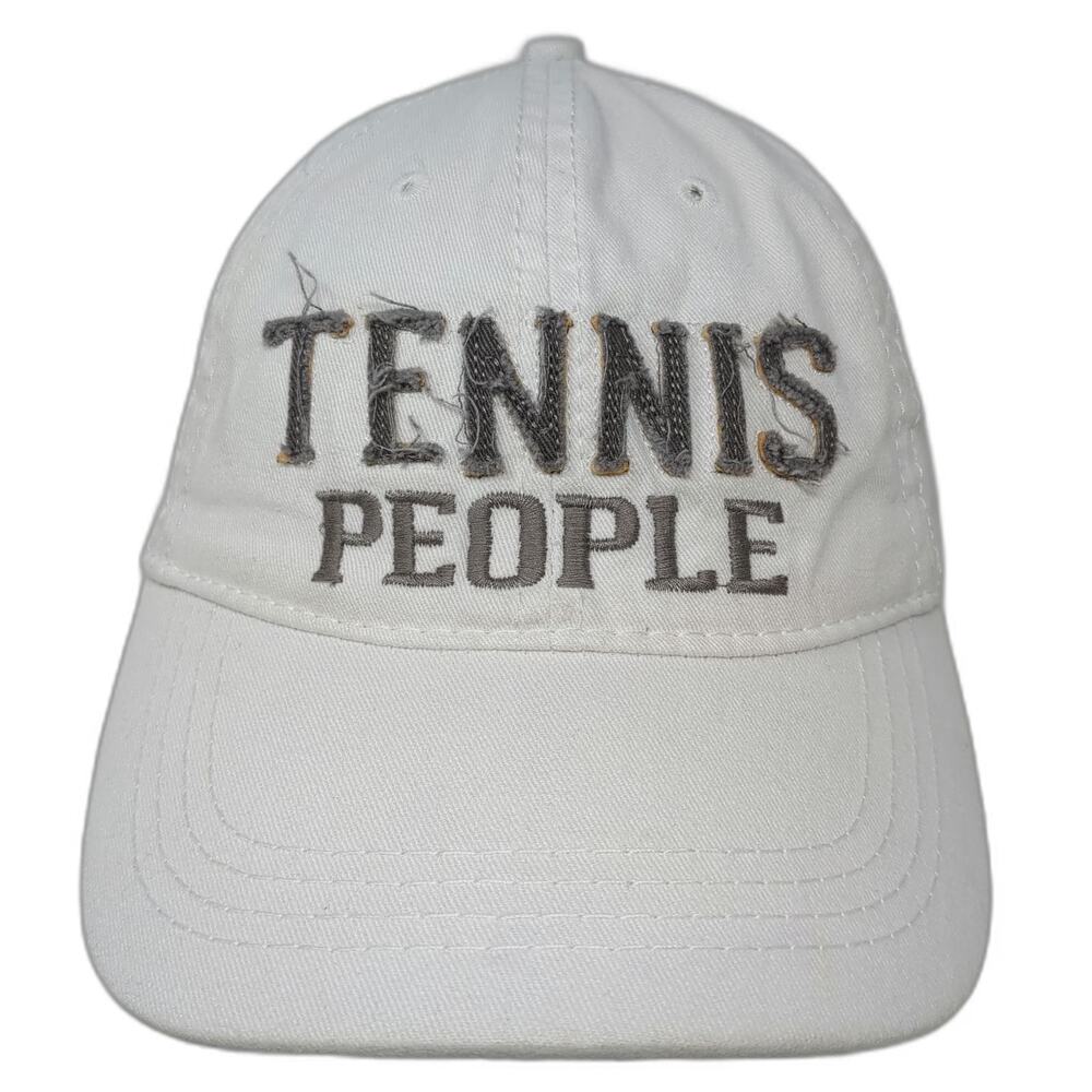 Pavilion White Baseball Cap One Size Tennis People Idaho Rackets Slideback Hat
